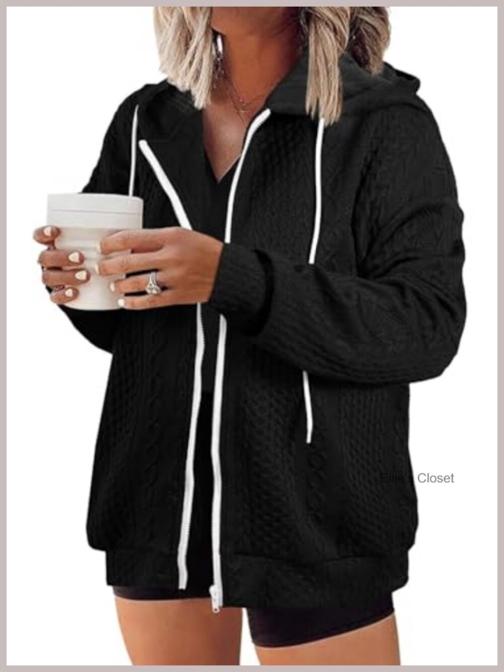Women's Plus Size Zip-Up Hoodie with Pockets Long Sleeve Sweatshirt